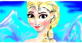 Drawing of Elsa (Disney) by Swimmer 
