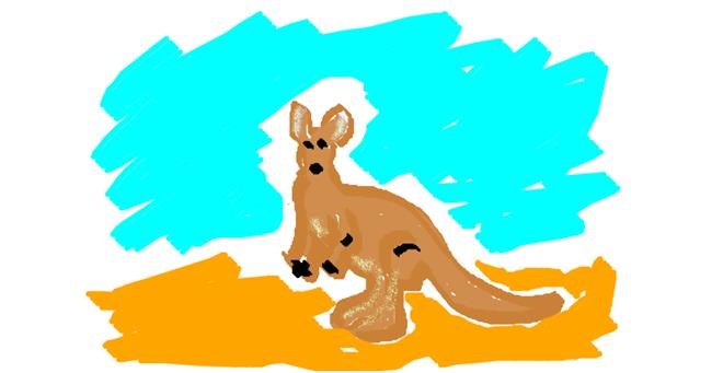 Drawing of Kangaroo by mary