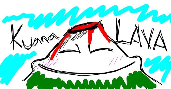 Drawing of Volcano by That One Llama