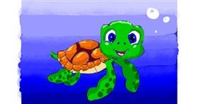 Drawing of Sea turtle by ThasMe13