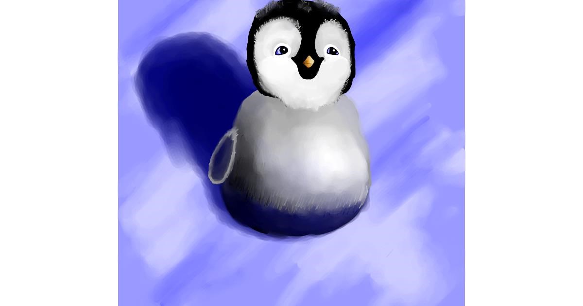 Drawing of Penguin by Joze
