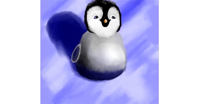 Drawing of Penguin by Joze