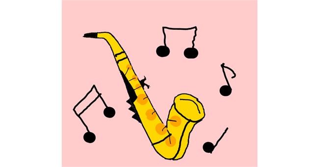 Drawing of Saxophone by Leni