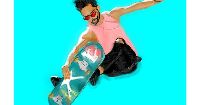 Skateboard-Zeichnung von Herbert