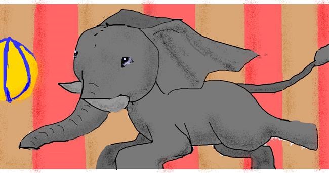 Drawing of Elephant by polidoll