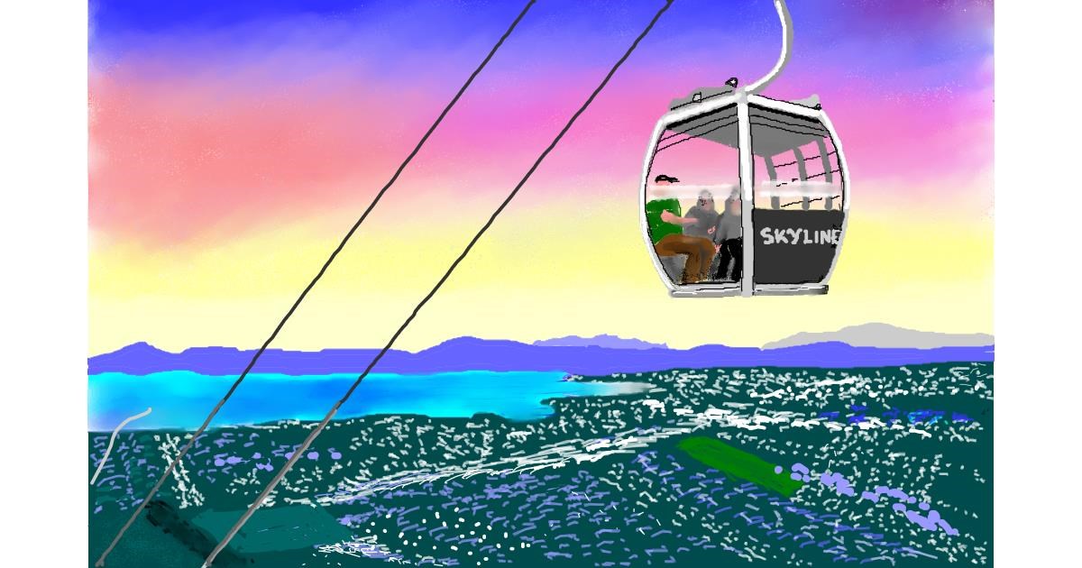 Drawing of Cable car by GJP