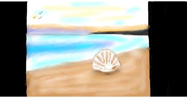 Drawing of Seashell by Famango