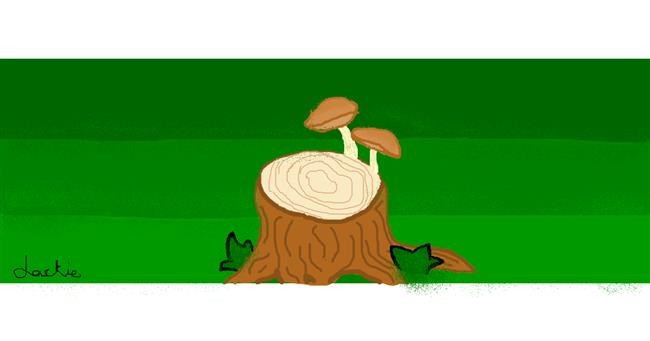 Drawing of Mushroom by Jackie