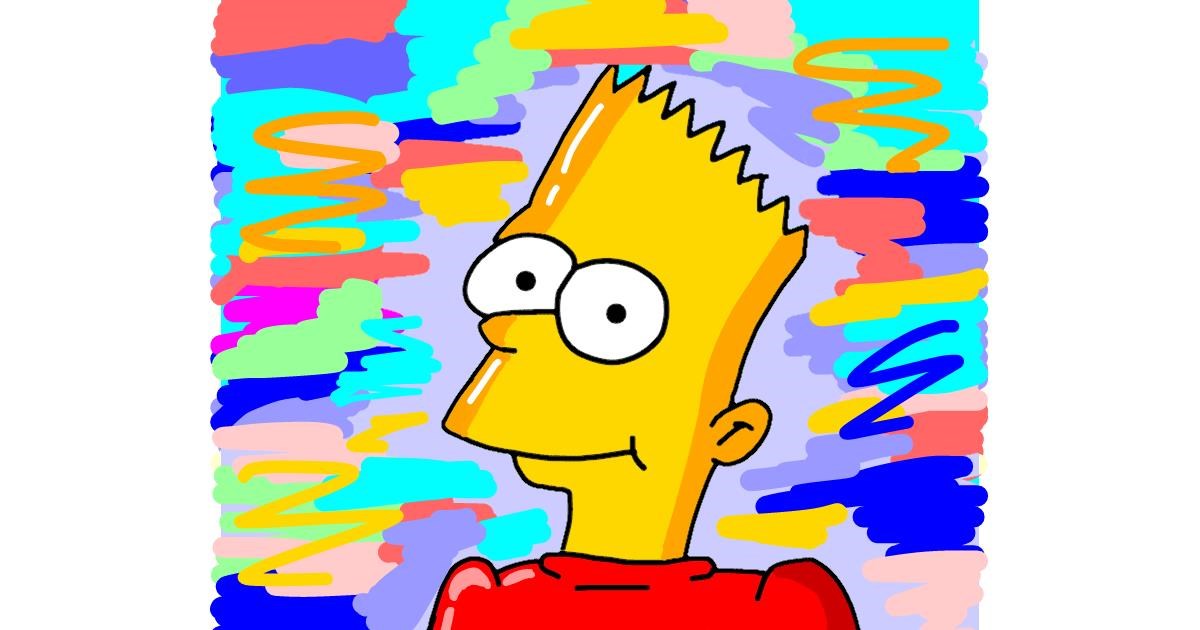 Drawing of Bart Simpson by Abigail