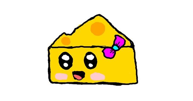 Drawing of Cheese by Jazzy