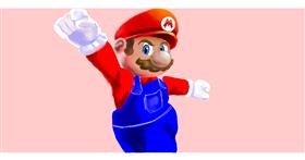 Drawing of Super Mario by Temüjin