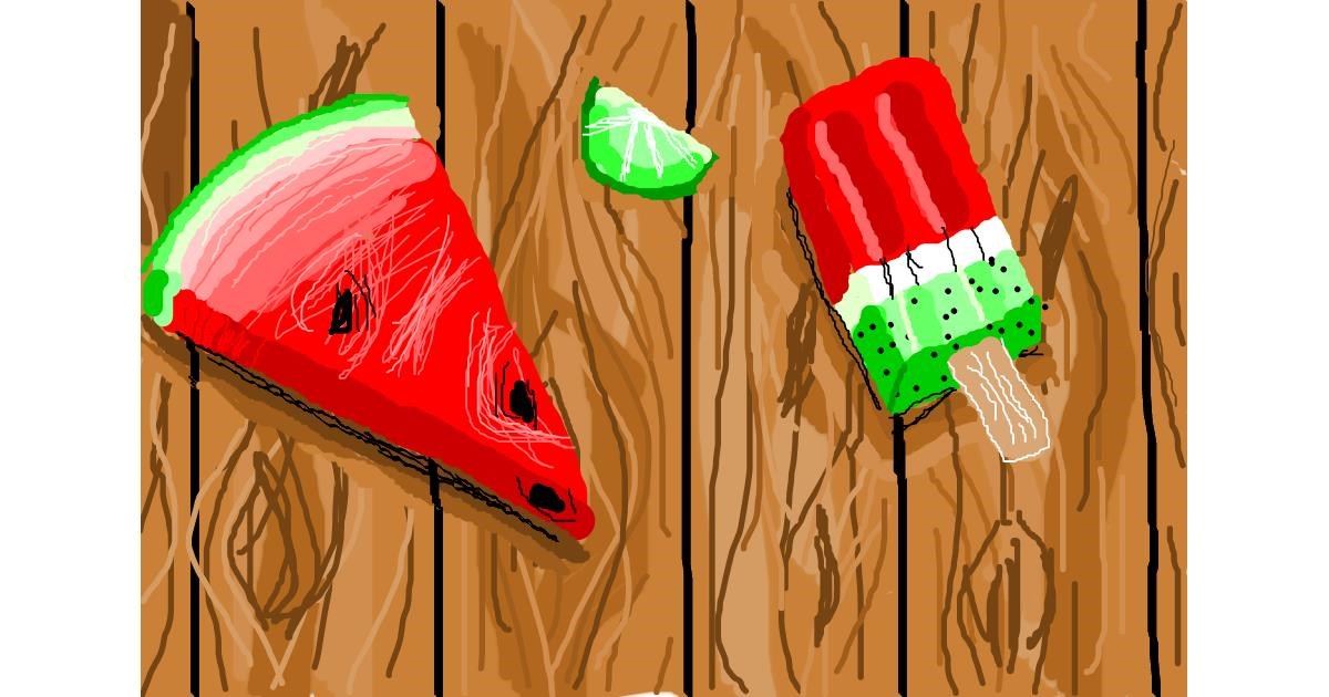 Drawing of Watermelon by #blessed🍕