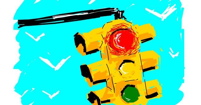 Drawing of Traffic light by Derp