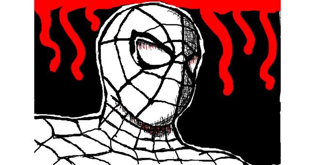 Drawing of Spiderman by Sketchy Neighbor