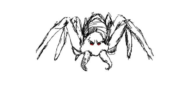 Drawing of Spider by pillar