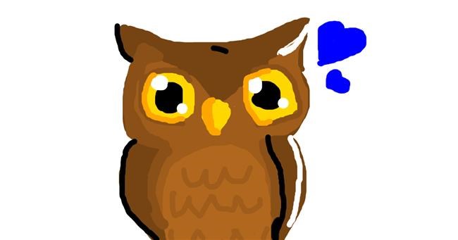 Drawing of Owl by Star