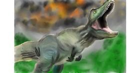Drawing of T-rex dinosaur by Wizard
