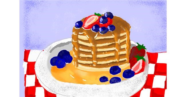 Drawing of Pancakes by Monty