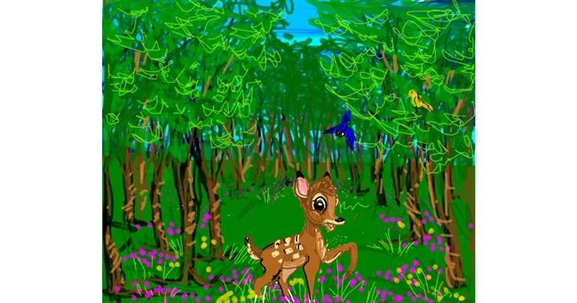 Drawing of Bambi by JCat