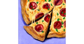 Drawing of Pizza by Star