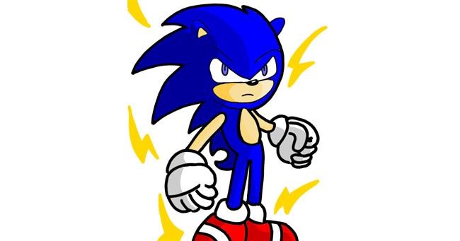 Drawing of Sonic the hedgehog by ヴィクトル