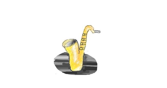 Drawing of Saxophone by coconut