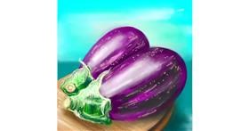 Aubergine-Zeichnung von ⋆su⋆vinci彡