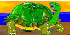 Schildkröte-Zeichnung von Swimmer 