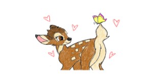 Drawing of Bambi by Ronja