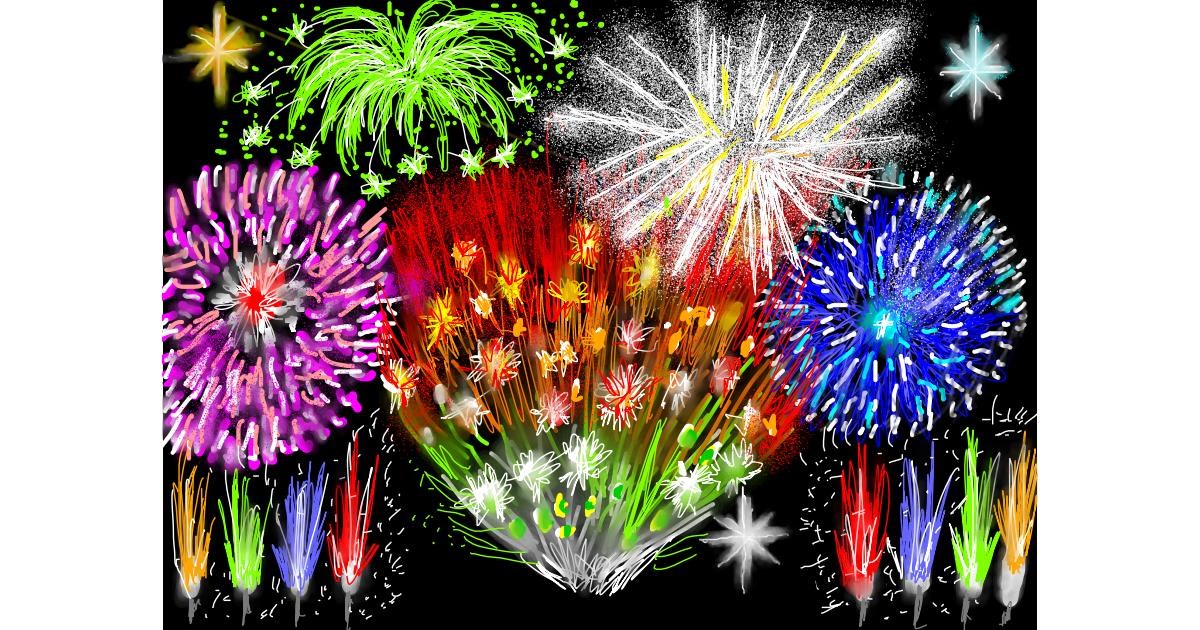 Drawing of Fireworks by SAM AKA MARGARET - Drawize Gallery!