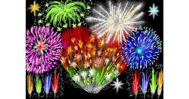 Drawing of Fireworks by SAM AKA MARGARET 🙄