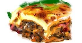 Drawing of Lasagna by Herbert