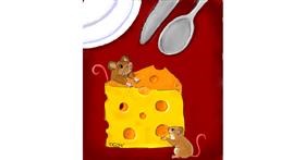 Drawing of Cheese by GreyhoundMama