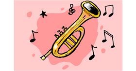 Drawing of Trumpet by zeenmachine