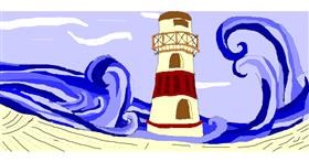 Drawing of Lighthouse by vale*cat*