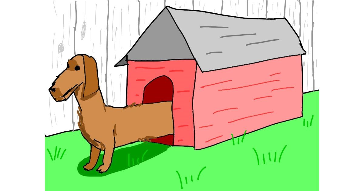 Drawing of Dog house by Sam Drawize Gallery!