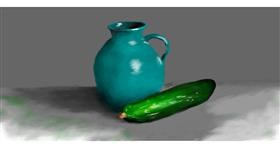 Drawing of Cucumber by Sara