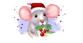 Drawing of Mouse by Debidolittle