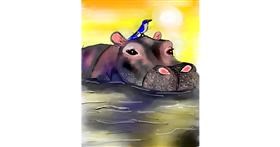 Drawing of Hippo by Bri