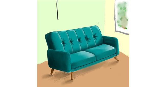 Drawing of Couch by Andromeda