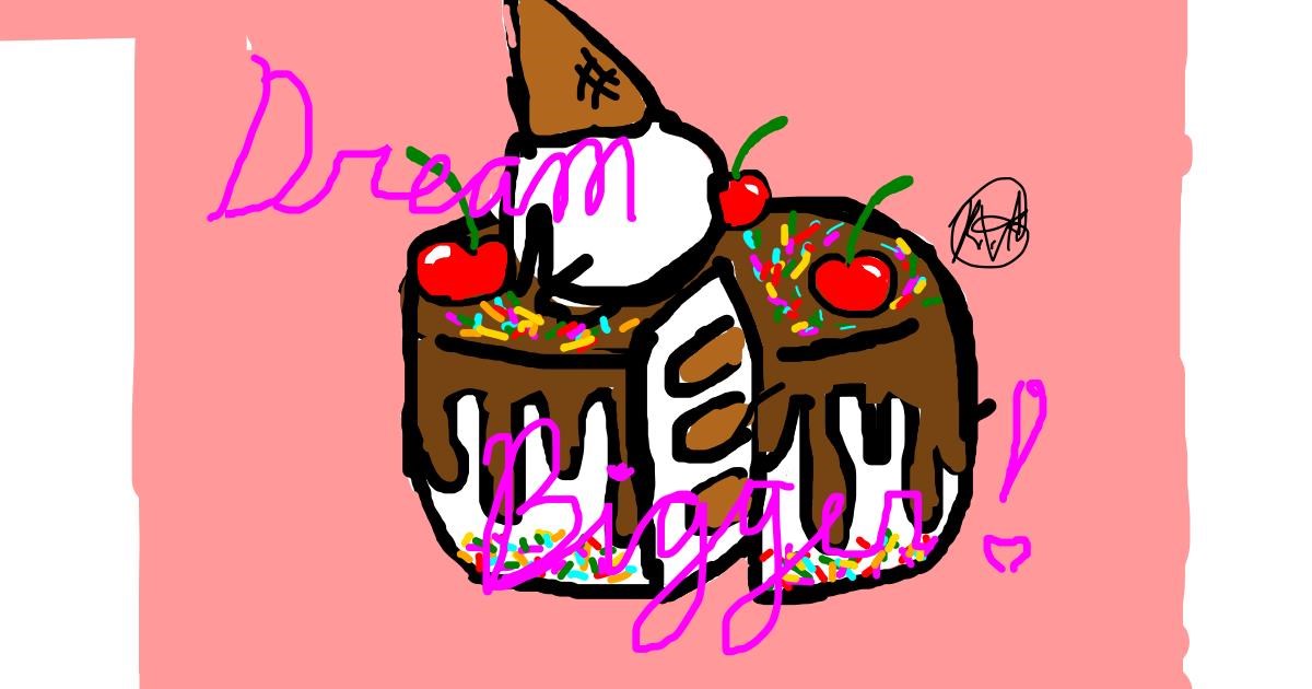 Drawing of Cake by Kanaary