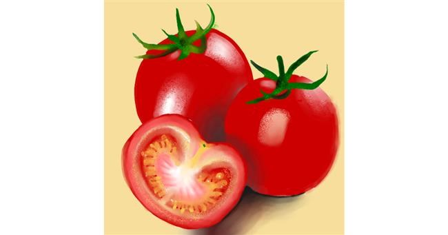Drawing of Tomato by Namie
