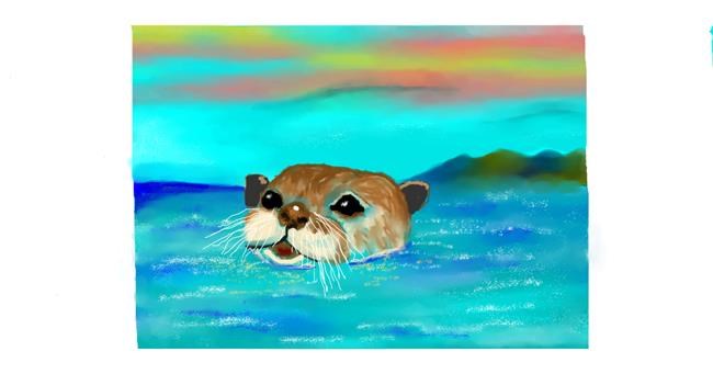 Drawing of Otter by DebbyLee