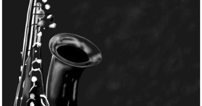 Drawing of Saxophone by Chaching