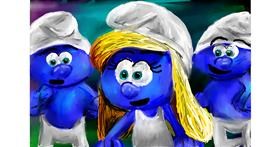 Drawing of Smurf by Soaring Sunshine