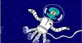 Drawing of Astronaut by InessA