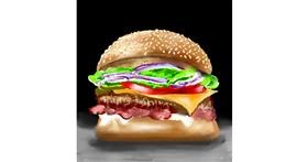 Drawing of Burger by Vinci