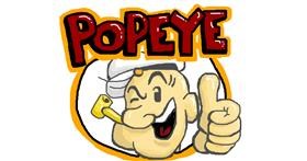 Drawing of Popeye by bjorn