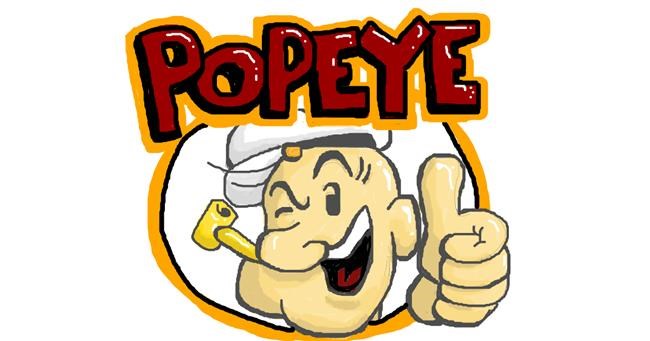 Drawing of Popeye by bjorn