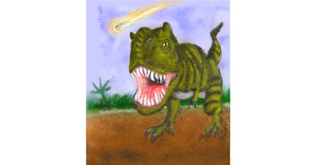 T-Rex Dinosaurier-Zeichnung von 👽mint